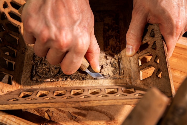 The process of restoring antique wood furniture