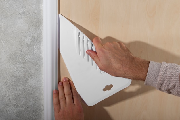 Installing skirting boards for a polished look