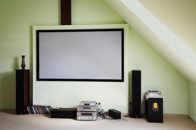 Setting up a projector for a home cinema experience